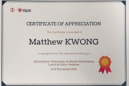 Thumbnail of Knowledge-sharing session certificate of appreciation